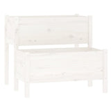 Planter White 84.5x84x75 cm Solid Wood Pine 822258
