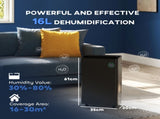 5500mL Portable Dehumidifier with Air Purifier, UVC, Ioniser, 24H Timer, 5 Modes, 16L/Day, for Home T3398P342369