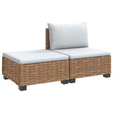 2 pcs Rattan Lounge Set with Cushions GENDT Natural Rattan 42034409
