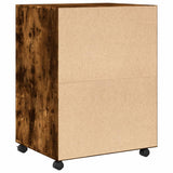Rolling Cabinet Smoked Oak 60x48x81 cm Engineered Wood 853168