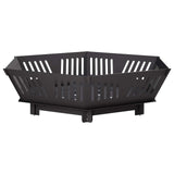 Fire Pit Black 60 x 60 x 18 cm Steel 8012600