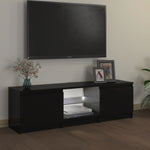 ZNTS TV Cabinet with LED Lights Black 120x30x35.5 cm 804284