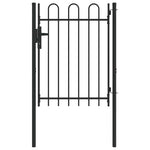 Fence Gate Grey 100 x 120 cm Powder coated steel 42008868