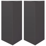 ZNTS Garden Planters 2 pcs Black Triangular 40x34.5x70 cm Steel 851158