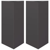 ZNTS Garden Planters 2 pcs Black Triangular 40x34.5x70 cm Steel 851158