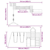 Outdoor Playset Impregnated Wood Pine 3155848