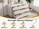 Handleless Grille-Finished 3-Drawer Bedside Table P2 Particleboard MDF & Melamine Veneer 18086722