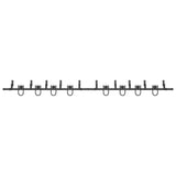 Sliding Door Hardware Kit 366 cm Steel Black 3295757