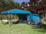 Camping Tent Set Folding 2 pcs Blue Taffeta and Fabric 3337169