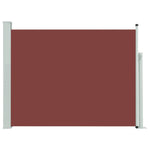ZNTS Patio Retractable Side Awning 140x500 cm Brown 48399