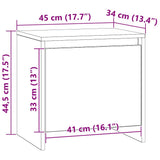 Bedside Cabinet Artisian Oak 45 x 34 x 44.5 cm Engineered Wood 8000982