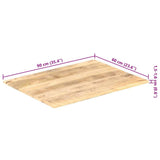 Table Top Solid Mango Wood 15-16 mm 90x60 cm 286012