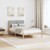 Bed frame Brown and light grey 120 x 200 cm Solid pine wood 878749