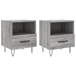 ZNTS Bedside Cabinets 2 pcs Grey Sonoma 40x35x47.5 cm Engineered Wood 827433