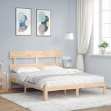 Bed Frame Natural Wood Solid Pine Wood King Bed Frame 3193536