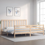 Bed Frame without Mattress 200x200 cm Solid Wood Pine 3193811