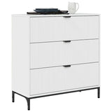 Sideboard High Gloss White 79.5 x 33 x 82 cm Engineered Wood 883438