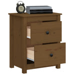 ZNTS Bedside Cabinets 2 pcs Honey Brown 50x35x61.5 cm Solid Wood Pine 813686