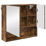 Bathroom Furniture Set 3 pcs Smoked Oak Engineered wood & Metal 3392948