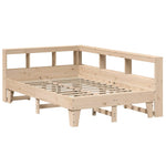 Bookcase Bed without Mattress 120x190cm Small Double Solid Wood Pine 3324556