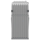 Log Holder Light Grey 180x45x100 cm Galvanised Steel 364554