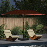 Garden Parasol Terracotta 385 x 209 x 244 cm Polyester 42003288