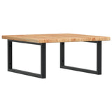 Basin Shelf Wall Mounted Steel and Solid Wood Oak 3302477