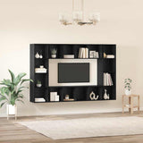 TV Cabinet Set 4 pcs Black 37 x 37 x 142.5 cm Engineered Wood 3393544