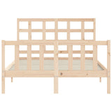 Bed Frame without Mattress Small Double Solid Wood Pine 3192071