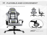 Gaming Chair, Computer Desk Chair with Lumbar Support, Faux Leather Racing Chair with Headrest and T3398P377472