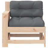 Garden Armrest Sofa with Cushion Solid Wood Pine 844920