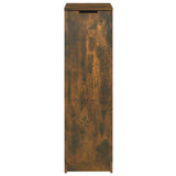 Shoe Cabinet Smoked Oak 30x35x100 cm Engineered Wood 817105