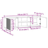 TV Cabinet Sonoma Oak 150 x 31 x 50 cm Engineered Wood 894687