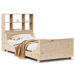 ZNTS Bookcase Bed without Mattress 100x200 cm Solid Wood 3323812