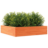 Garden Planter Wax Brown 100x100x23 cm Solid Wood Pine 847210