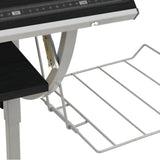 Craft Desk Black&Grey 110x53x cm Engineered Wood&Steel 340929