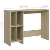 Notebook Desk Sonoma Oak 102.5x35x75 cm Engineered Wood 808344