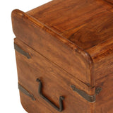 Treasure Chest Set 2 Pieces Solid Acacia Wood Honey Finish 245656