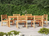 7 Piece Garden Dining Set Solid Wood Teak 3157191