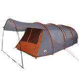 Tunnel Tent 4-Person Grey and Orange 740 x 370 x 220 cm 42004037