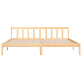 Bed Frame without Mattress Solid Wood Super King Size 810097