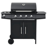 Gas Barbecue Grill 41 Cooking Zone Black Steel 310105