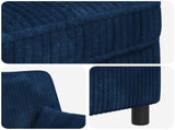 XXL Armchair with Cushions Navy 1.5 Lines Fabric 42043501