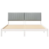 Bed Frame Light Grey 180 x 200 cm Solid Pine Wood 3394407