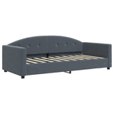 Day Bed without Mattress Dark Grey 90x190 cm Single Velvet 354153