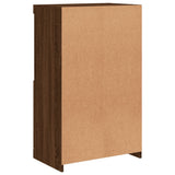 Sideboard with LED Lights Brown Oak 60.5x37x100 cm 836671