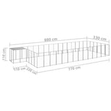 Dog Kennel Silver 26.62 m Steel 3082224