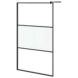 Shower walls Black 115 x 195 cm Glass and Aluminium 151875