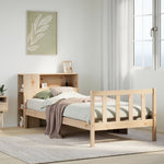 ZNTS Bookcase Bed without Mattress 100x200 cm Solid Wood Pine 3322111