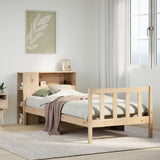 ZNTS Bookcase Bed without Mattress 100x200 cm Solid Wood Pine 3322111
